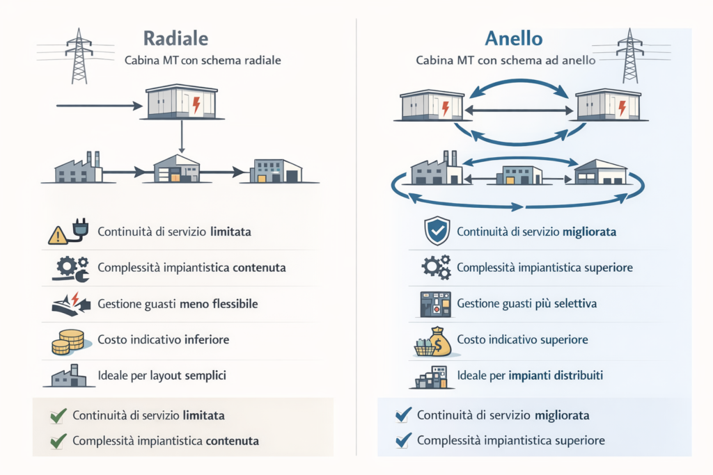Cabina MT radiale vs cabina in anello (2)